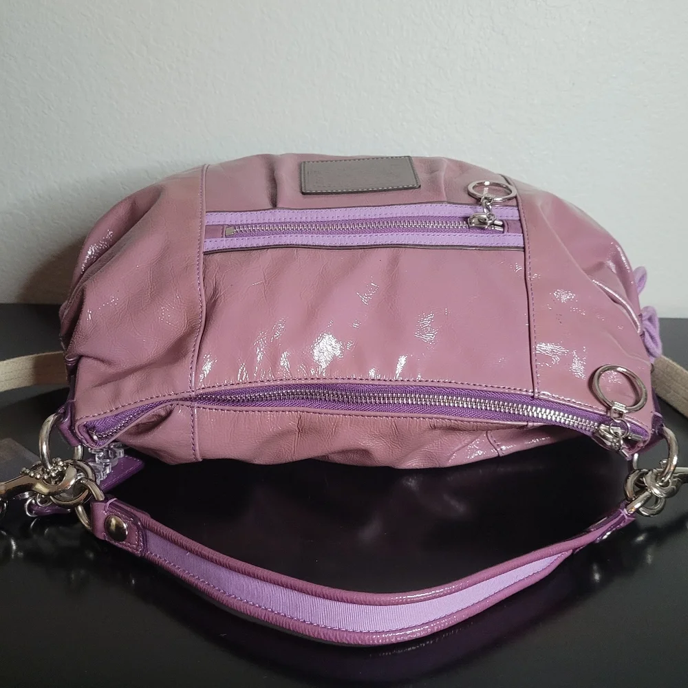 Coach Poppy Patent Leather Jazzy Convertible Shoulder Bag/ Crossbody Bag - Picture 10 of 16